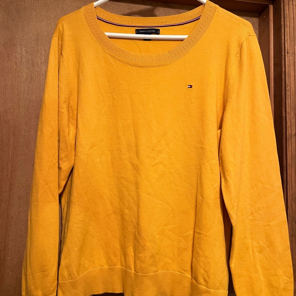 Tommy Hilfiger Yellow Crew Neck Sweater